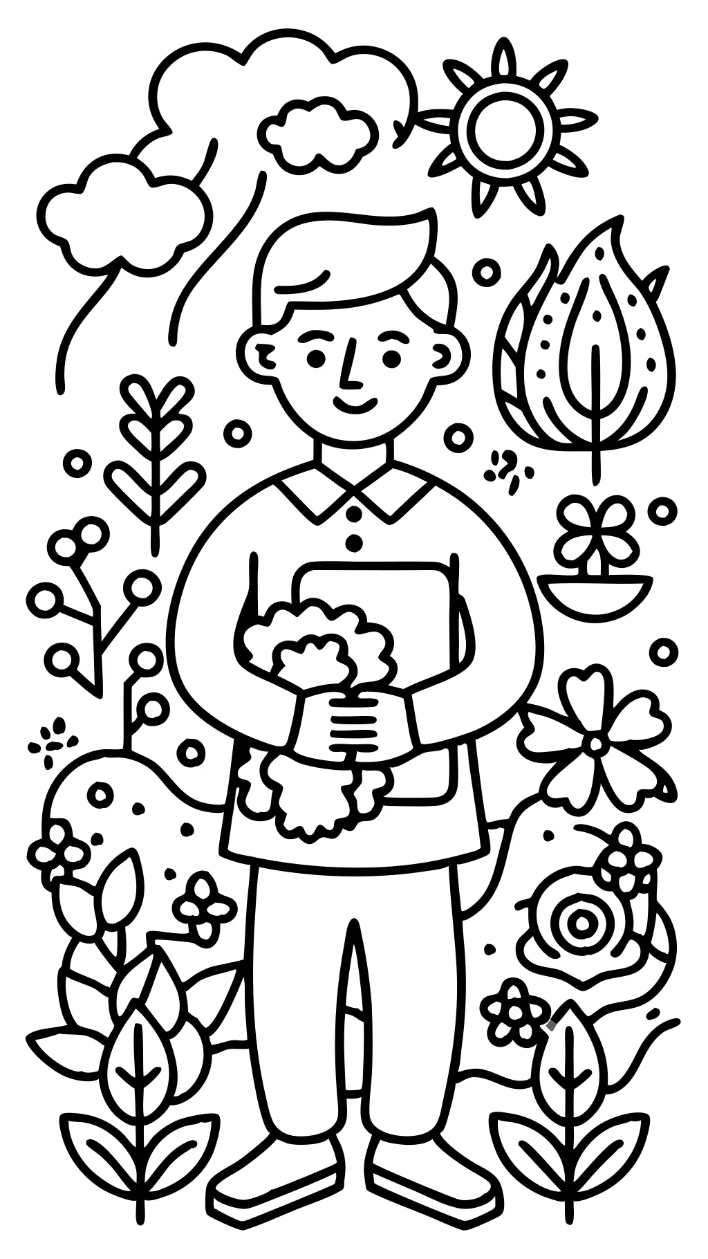 coloring pages man